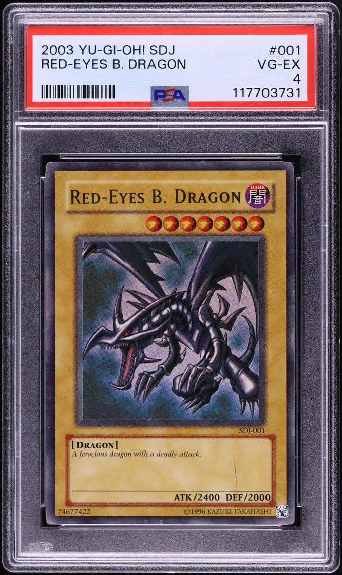 2003 #001 Red-Eyes B. Dragon PSA 4 YU-GI-Oh! Starter Deck: Joey Pokemon