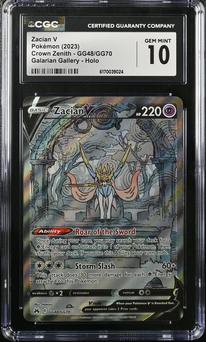 2023 #GG48/GG70 Zacian V CGC 10 Crown Zenith - English