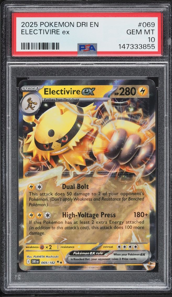 2025 Pokemon Scarlet & Violet Destined Rivals Electivire ex #69 PSA 10 GEM MINT