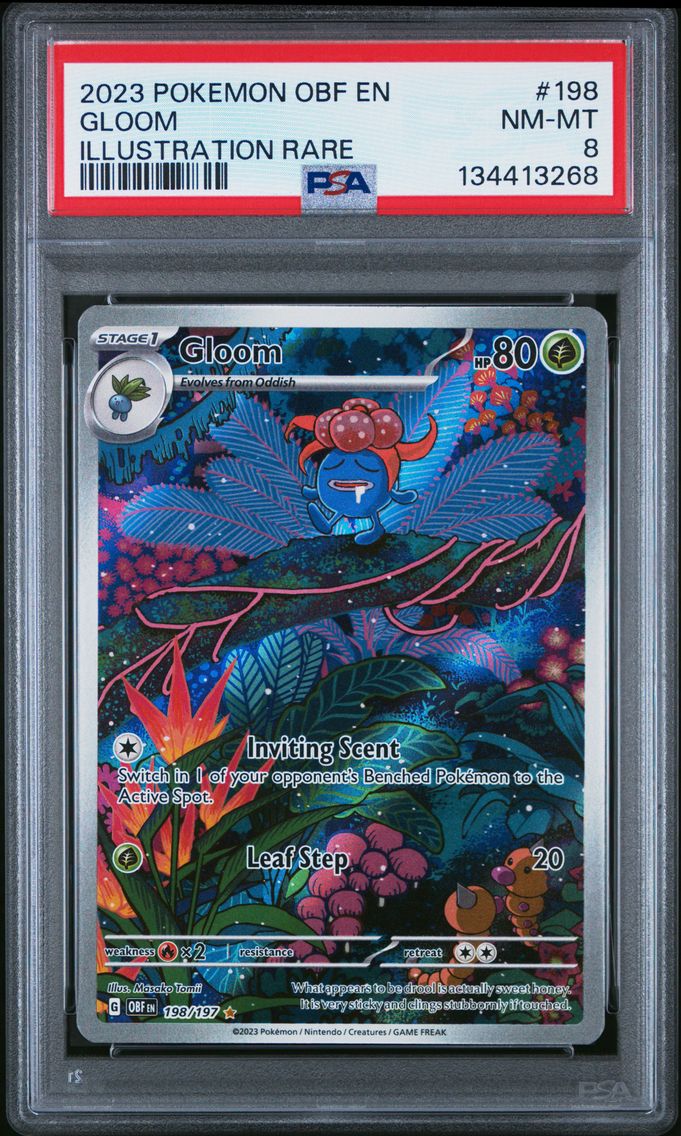 2023 #198 Gloom PSA 8 Obf EN-Obsidian Flames