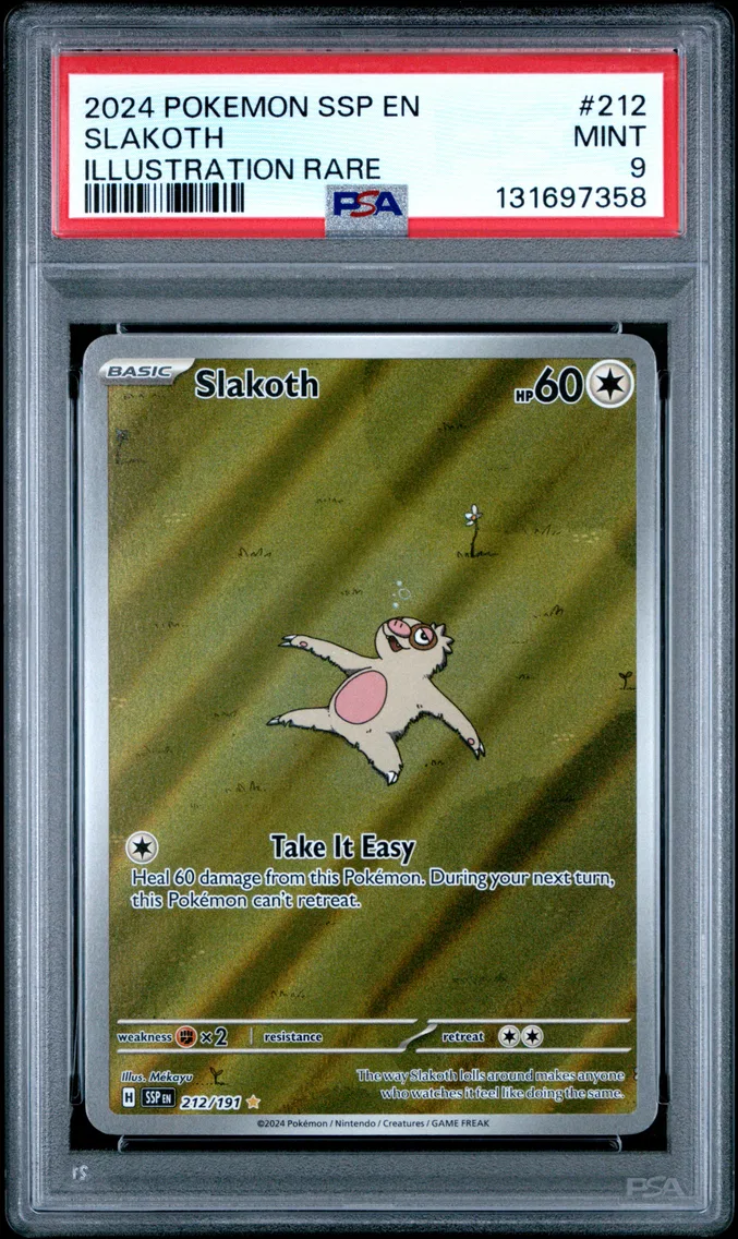 2024 #212 Slakoth PSA 9 Ssp EN-Surging Sparks