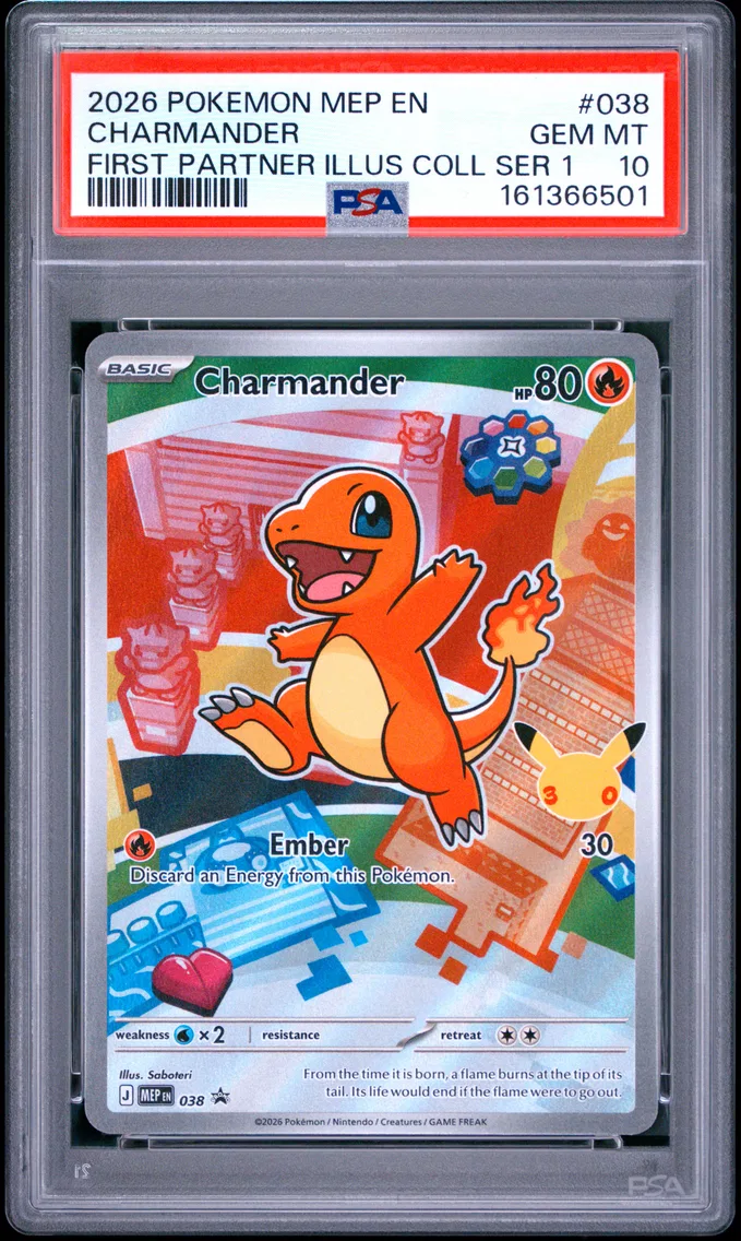 2026 #038 Charmander PSA 10 Mep EN-Me Black Star Promo