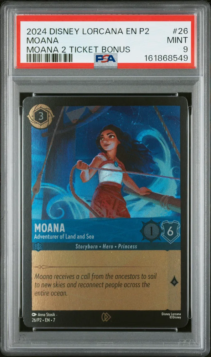 2024 #26 Moana - Adventurer of Land and Sea PSA 9 Disney Lorcana EN P2-Promo