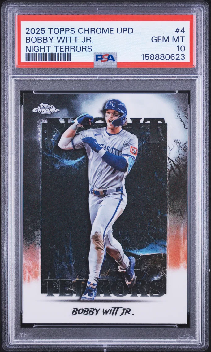 2025 #4 Bobby Witt Jr. PSA 10 Topps Chrome Update Night Terrors