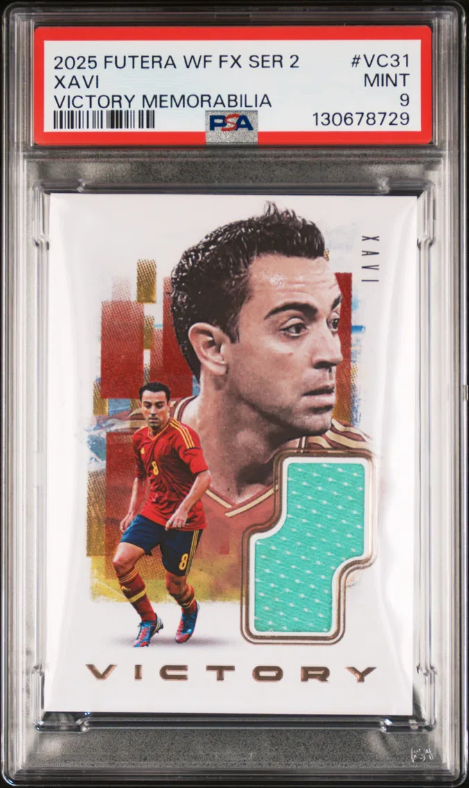 2025 #VC31 Xavi PSA 9 Futera World Football FX Series 2 Victory Memorabilia