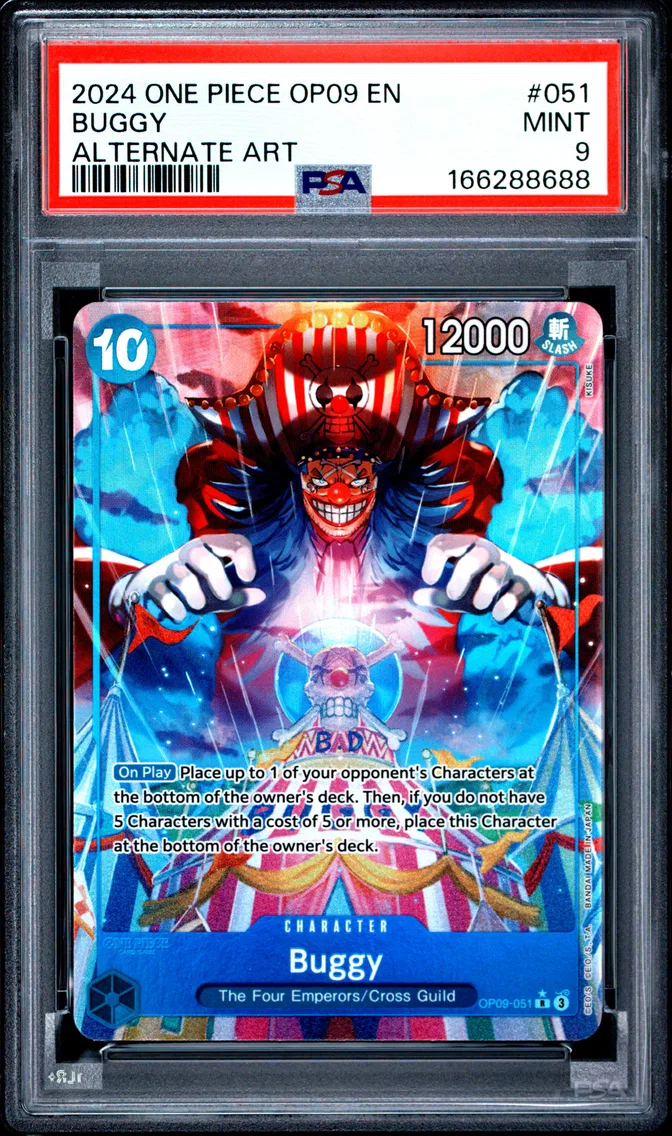 2024 #051 Buggy PSA 9 One Piece OP09-Emperors in the New World
