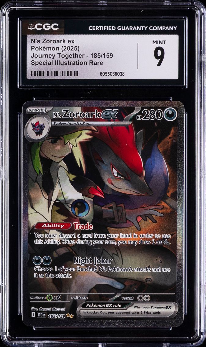 2025 #185 N's Zoroark EX CGC 9 Jtg EN-Journey Together Pokemon