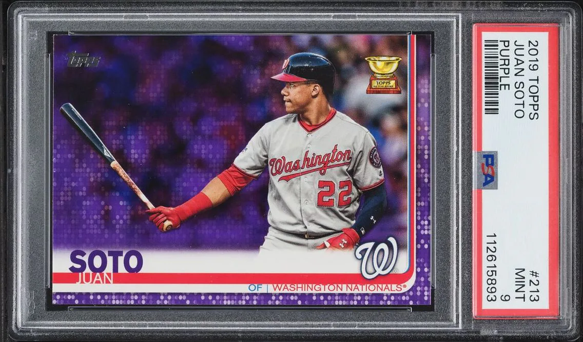 2019 Topps Batting Purple Juan Soto #213 PSA 9 MINT