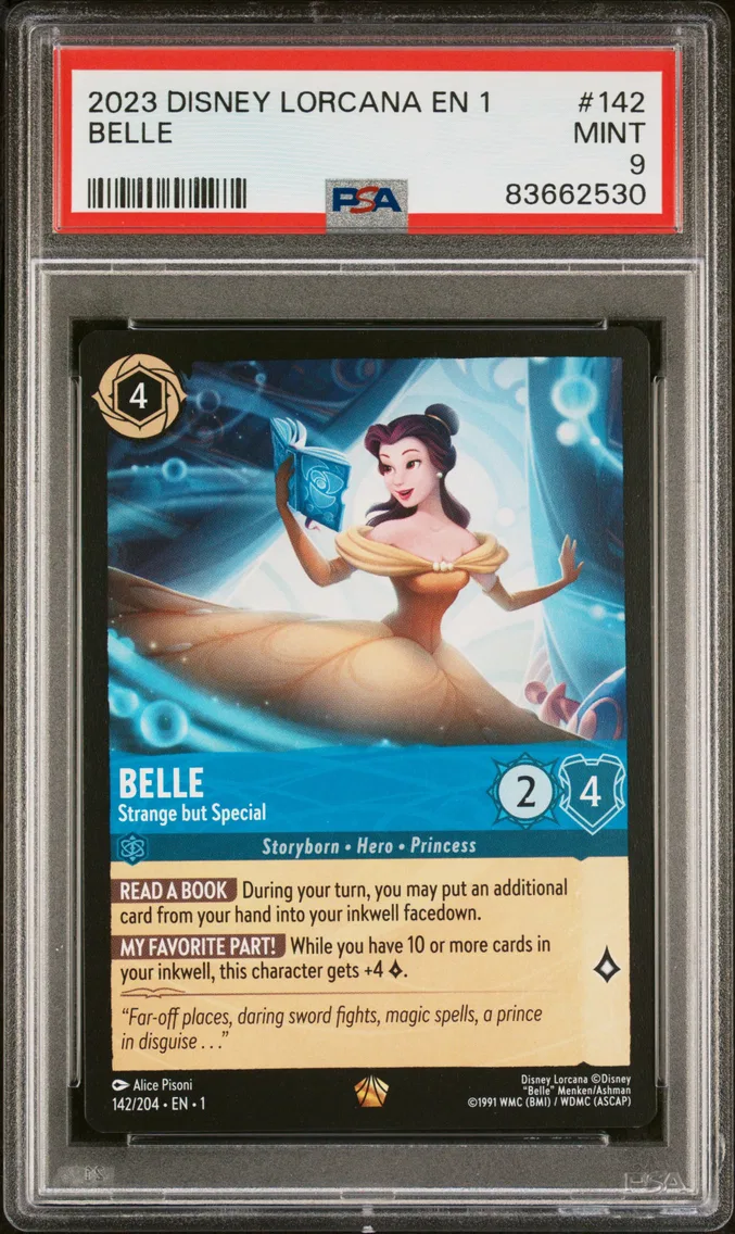 2023 #142 Belle - Strange But Special PSA 9 Disney Lorcana EN 1-the First Chapter