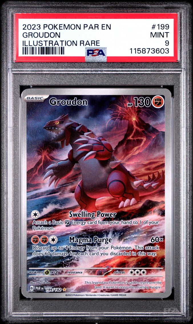 2023 #199 Groudon PSA 9 Par EN-Paradox Rift Pokemon