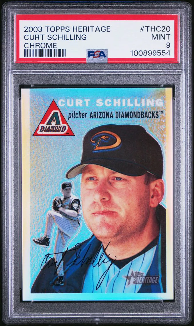 2003 #THC20 Curt Schilling PSA 9 Topps Heritage Chrome