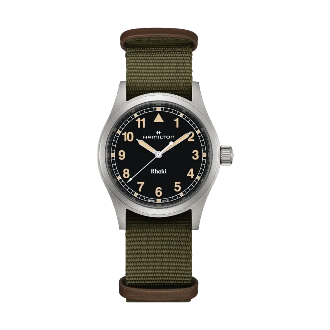 Hamilton Khaki Field Quartz 38mm - Black on One-Piece Textile Strap