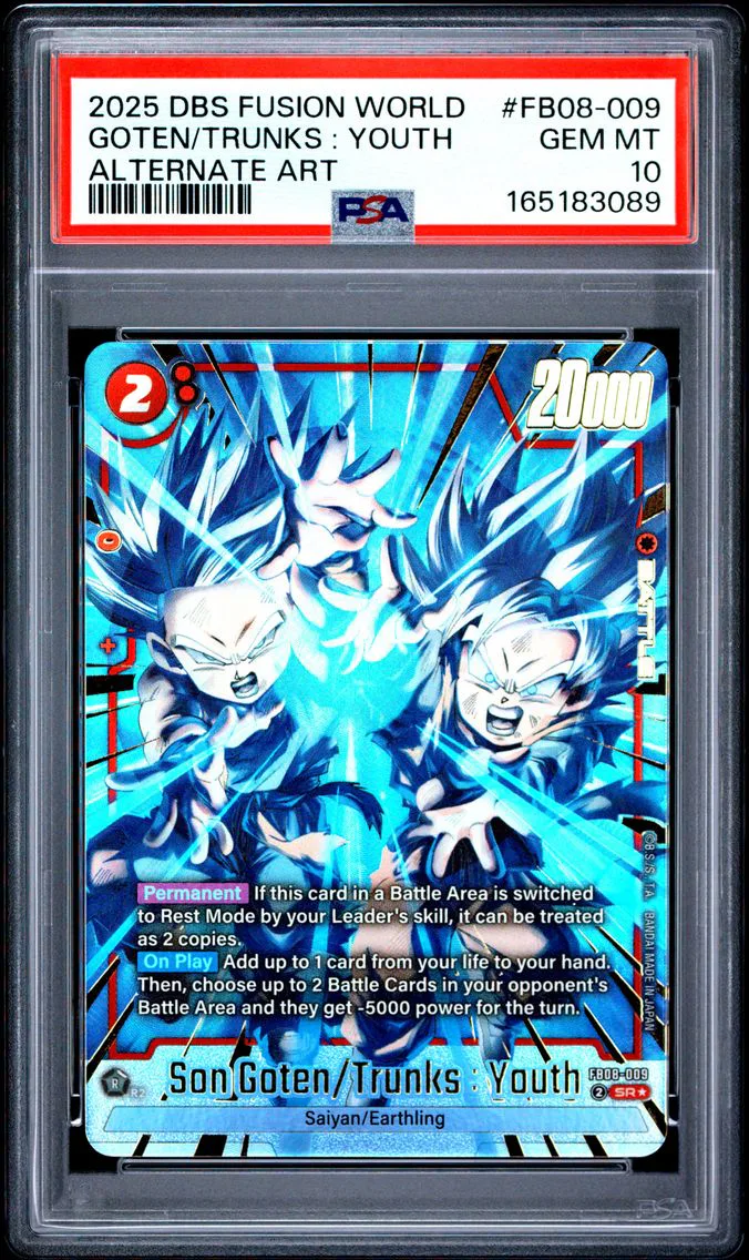 2025 #FB08-009 Son Goten/Trunks : Youth PSA 10 Dragon Ball Super Card Game Fusion World Saiyan's Pride