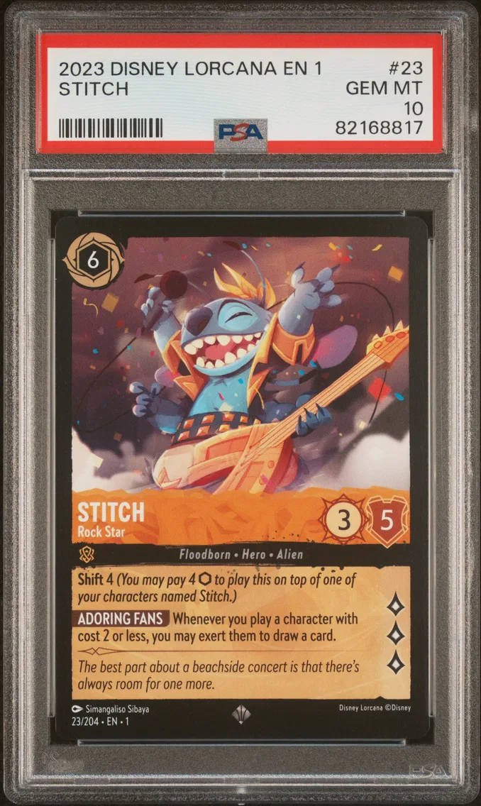 2023 #23 Stitch - Rock Star PSA 10 Disney Lorcana EN 1-the First Chapter