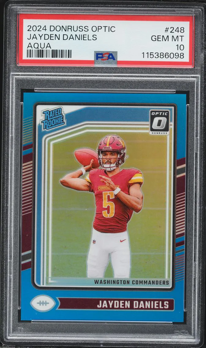 2024 #248 Jayden Daniels PSA 10 Panini Donruss Optic Football