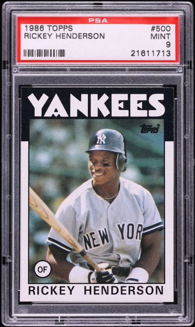 1986 Topps Rickey Henderson #500 PSA 9 MINT