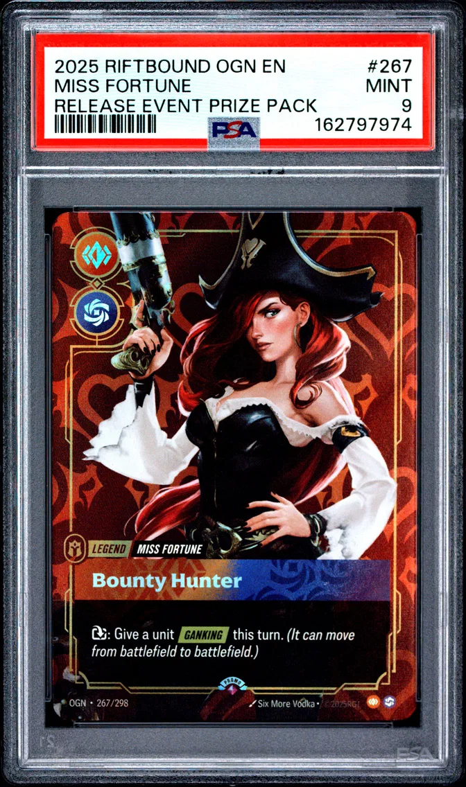 2025 #267 Miss Fortune - Bounty Hunter PSA 9 Riftbound: League of Legends Ogn-Origins