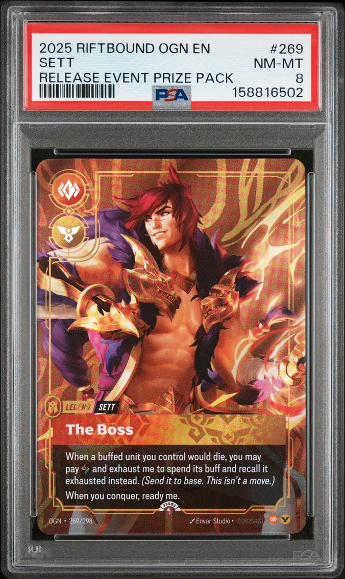 2025 #269 Sett - the Boss PSA 8 Riftbound: League of Legends Ogn-Origins
