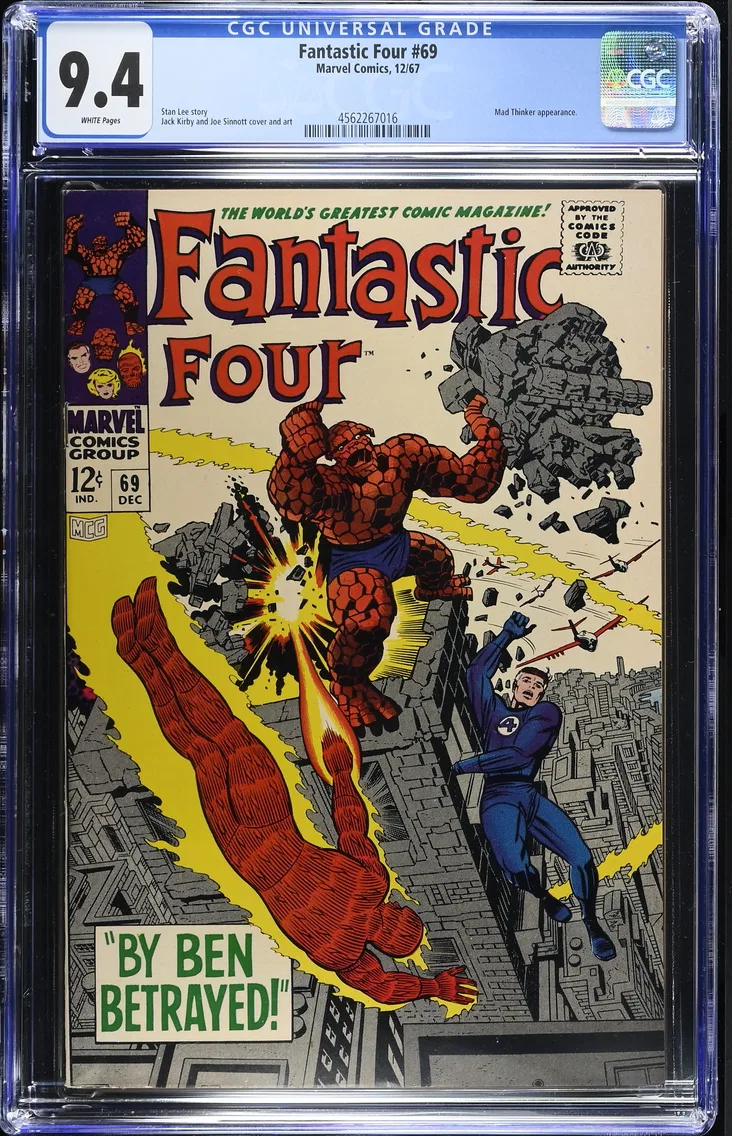 1967 Fantastic Four #69 CGC 9.4 Marvel Comics
