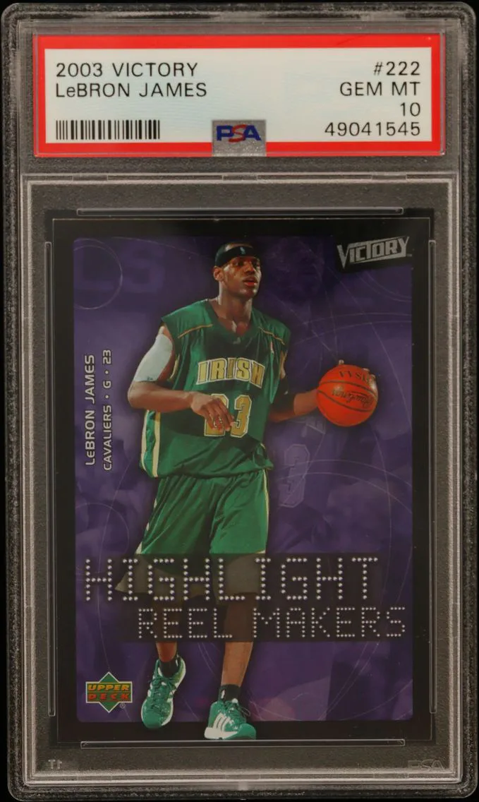 2003 #222 LeBron James PSA 10 Upper Deck Victory
