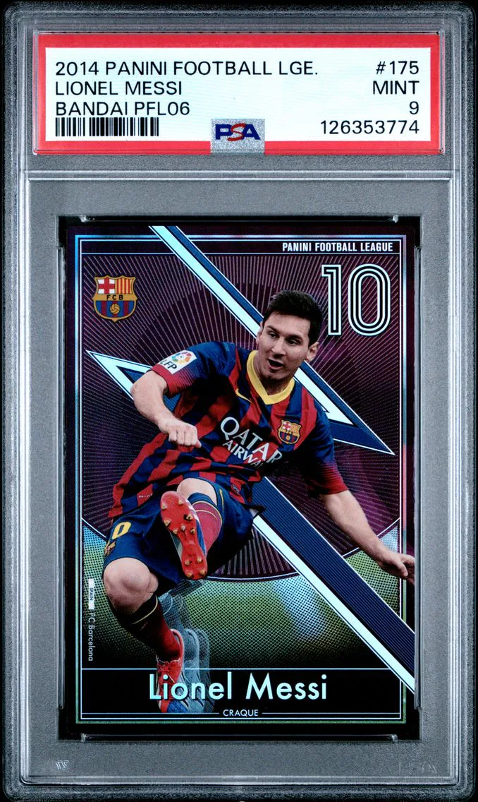 2014 #175 Lionel Messi PSA 9 Panini Football League Bandai PFL06