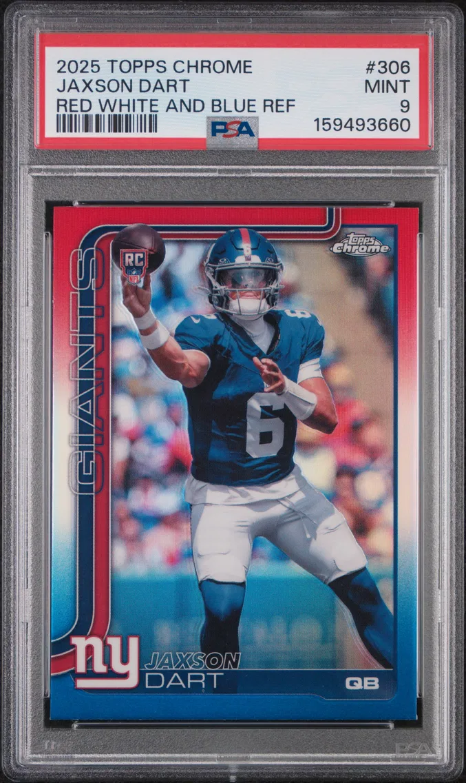 2025 #306 Jaxson Dart PSA 9 Topps Chrome