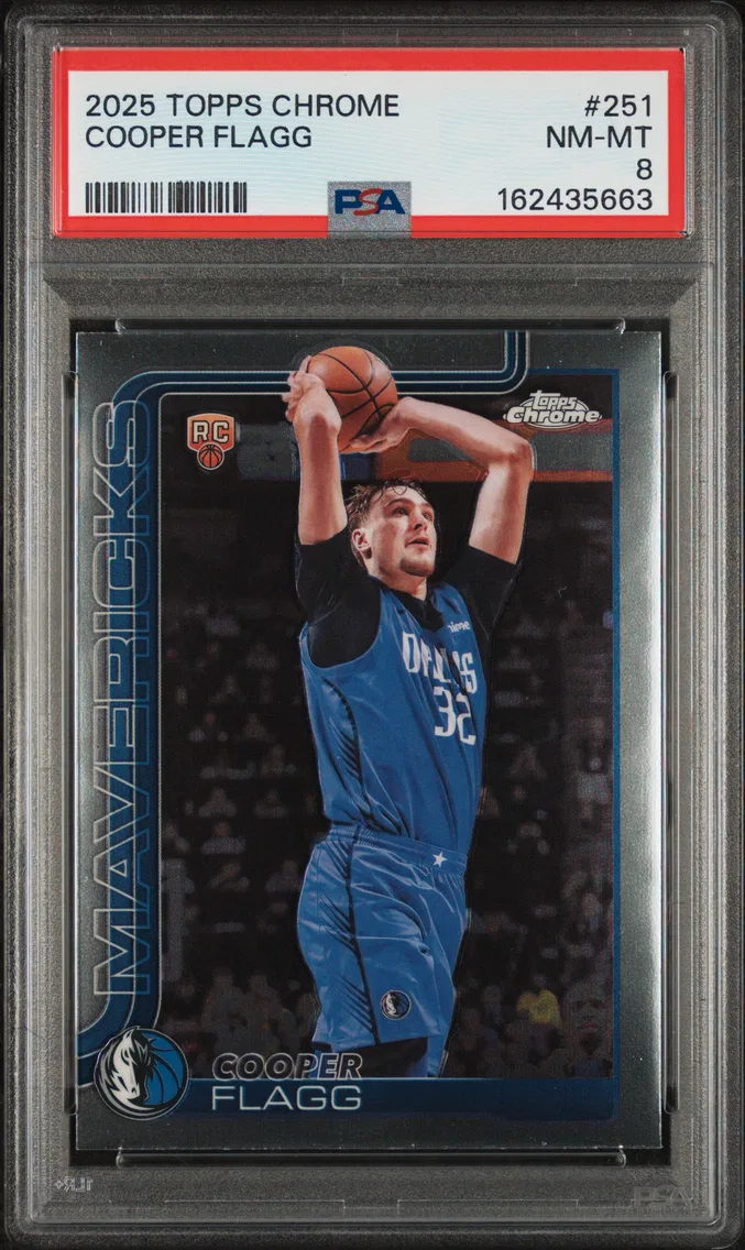 2025 #251 Cooper Flagg PSA 8 Topps Chrome