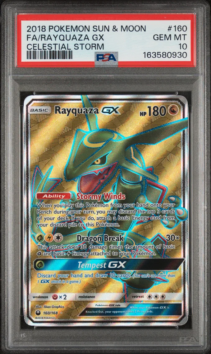2018 #160 Full Art/Rayquaza GX P