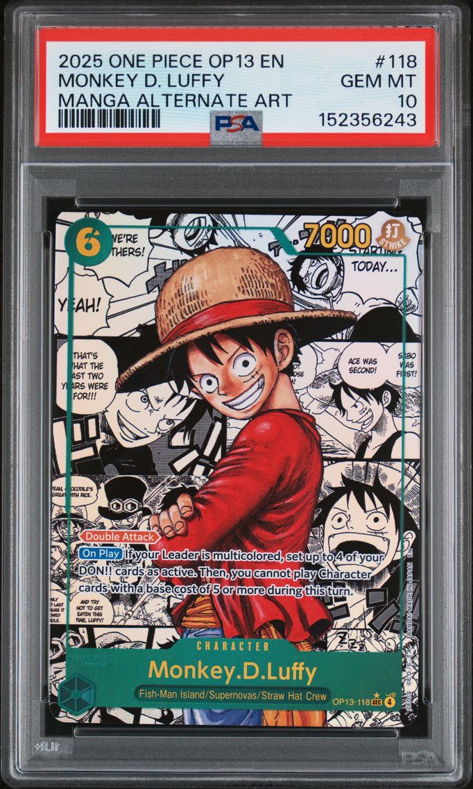 2025 #118 Monkey D. Luffy PSA 10