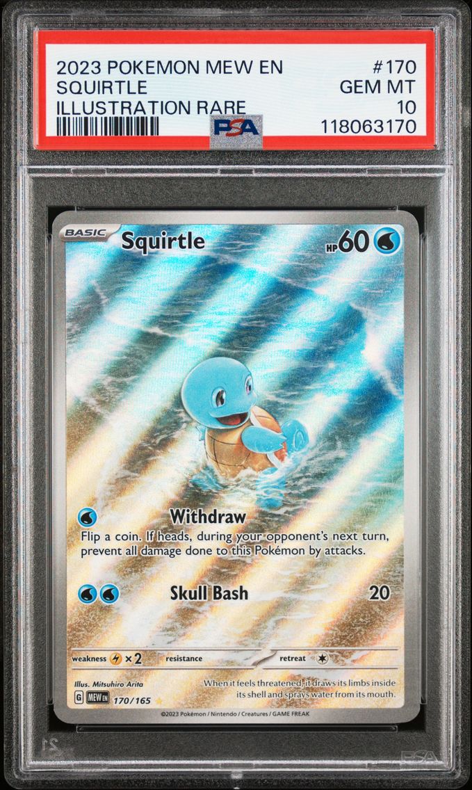 2023 #170 Squirtle PSA 10 Mew EN