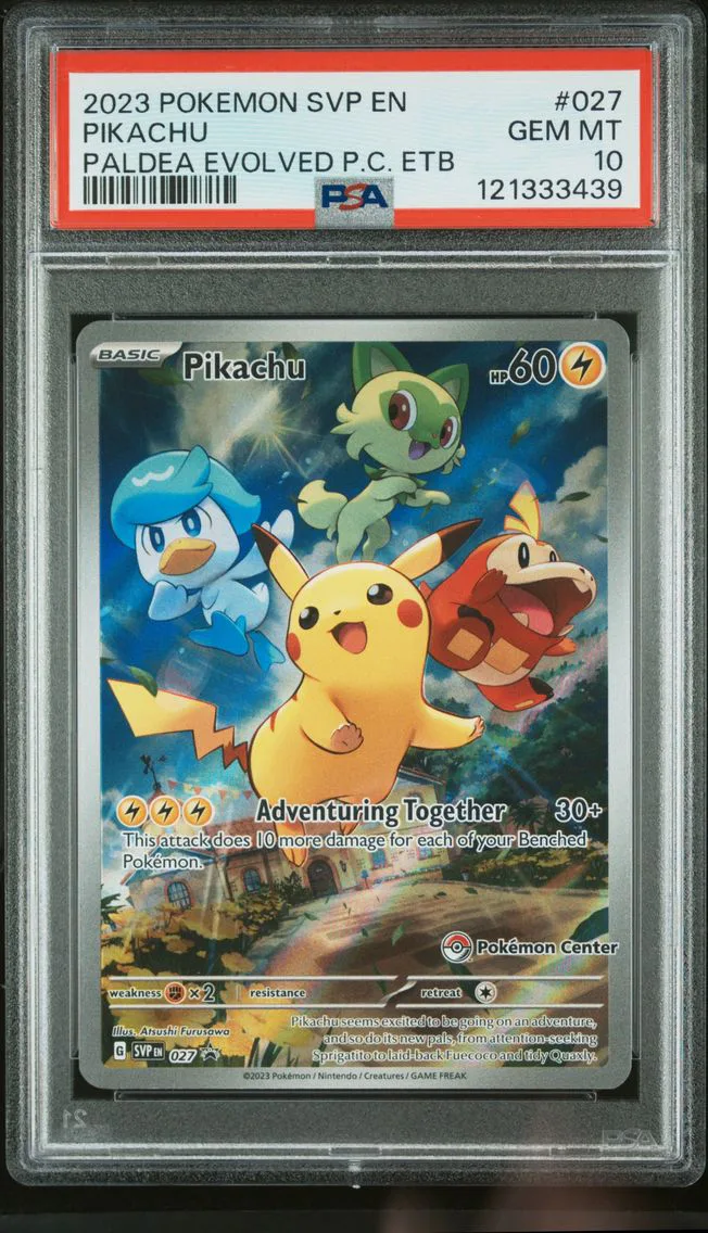 2023 #027 Pikachu PSA 10 Svp EN-SV Black Star Promo