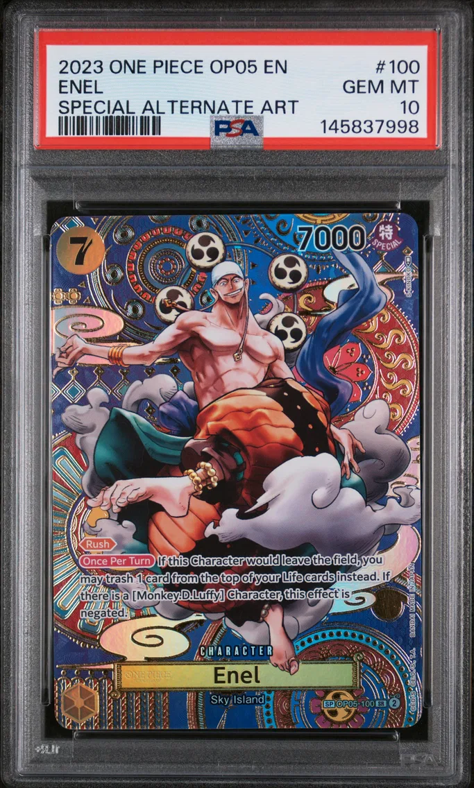 2023 #100 Enel PSA 10 One Piece OP05-Awakening of the New Era