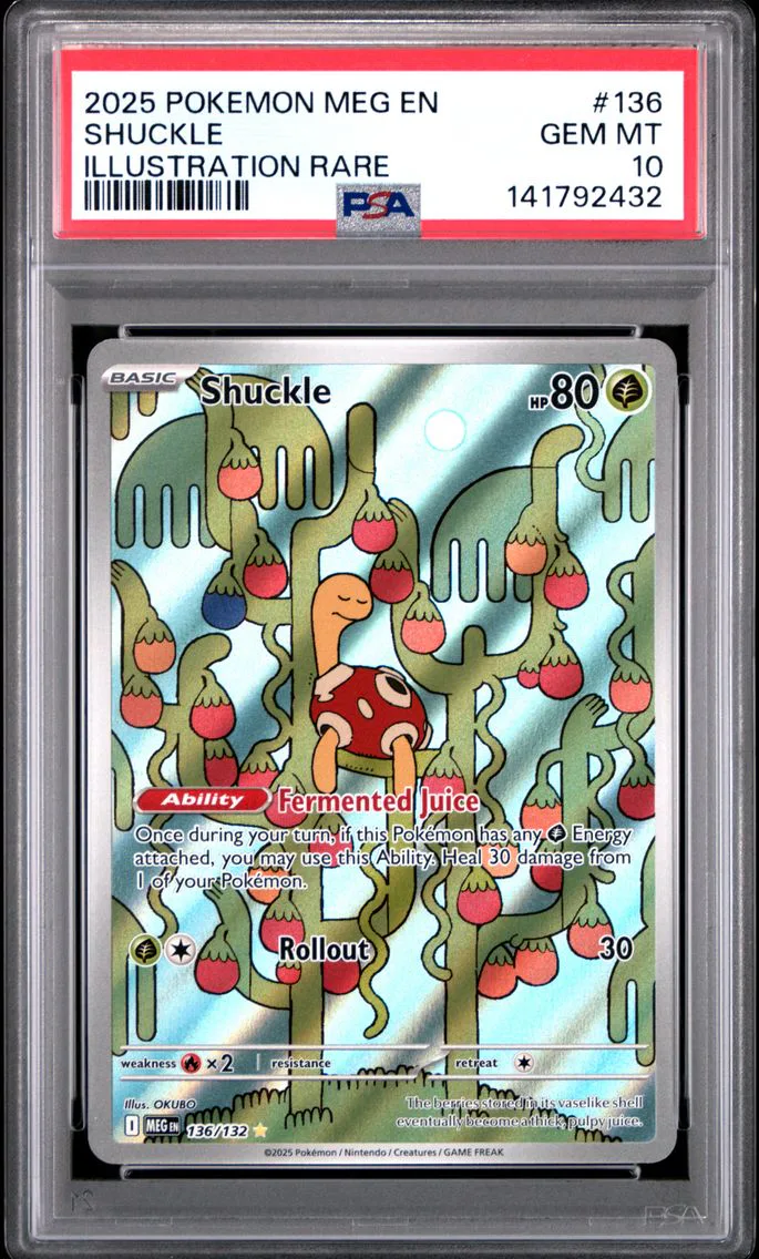 2025 #136 Shuckle PSA 10 Meg EN-Mega Evolution Pokemon