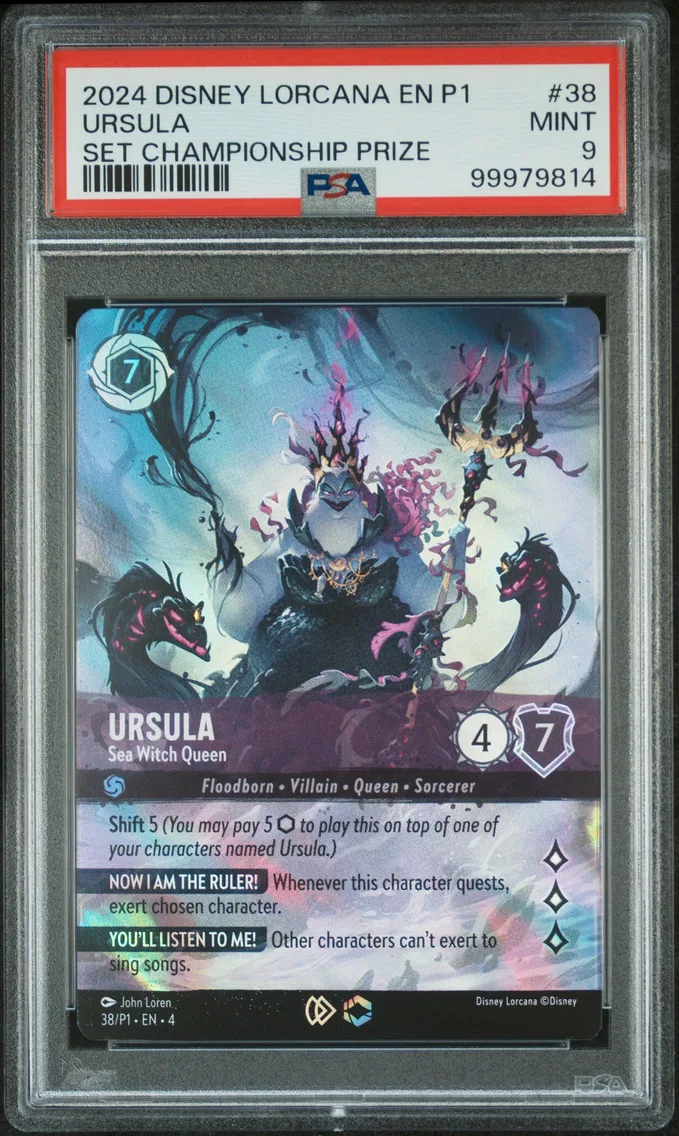 2024 #38 Ursula - Sea Witch Queen PSA 9 Disney Lorcana EN P1-Promo