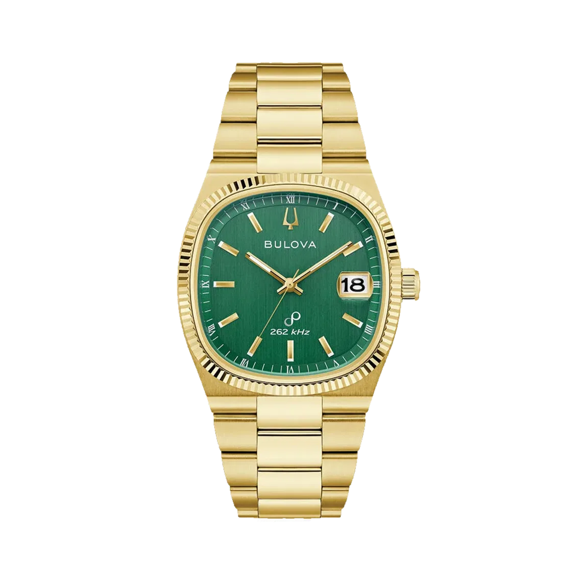 Bulova Super Seville High Precision Quartz Gold-Tone 37.5mm - Green on Bracelet