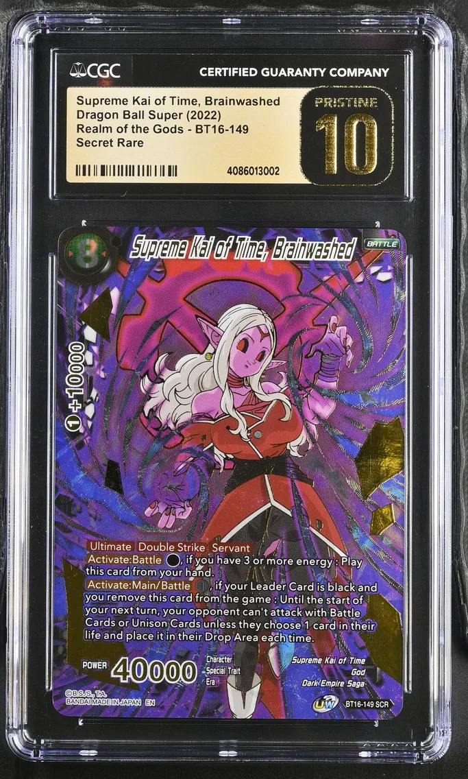 2022 #BT16-149 Supreme Kai of Time, Brainwashed CGC 10 Pristine Realm of the Gods - English