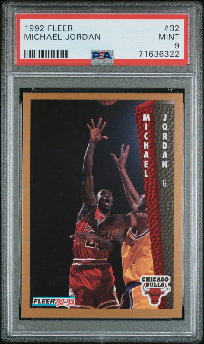1992 #32 Michael Jordan PSA 9 Fleer