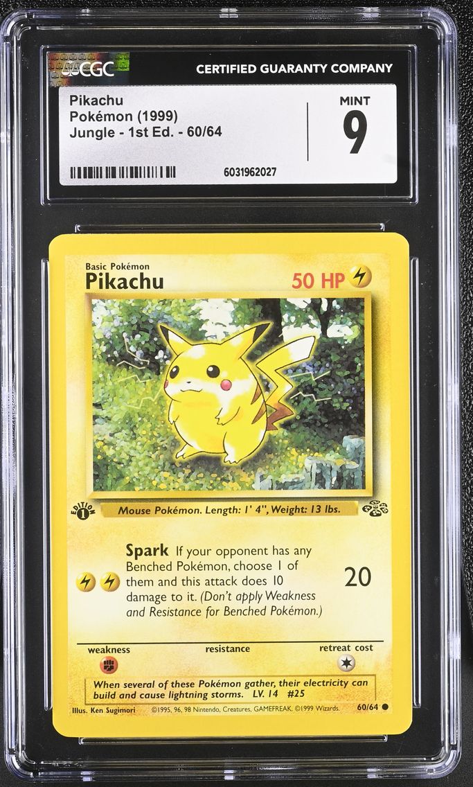 1999 #60 Pikachu CGC 9 Jungle - 1st Edition - English