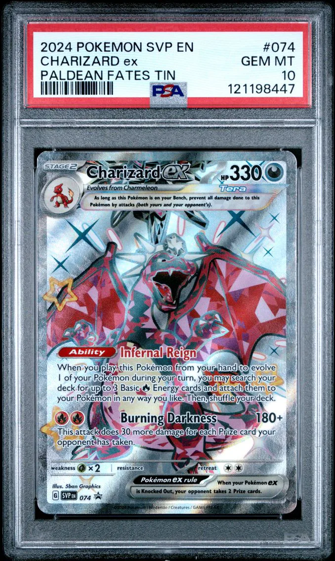 2024 #074 Charizard EX PSA 10 Svp EN-SV Black Star Promo