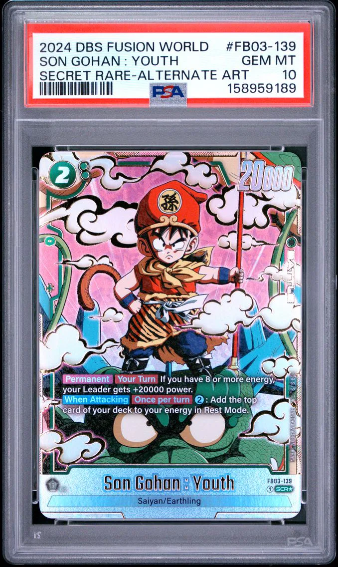 2024 #FB03-139 Son Gohan : Youth PSA 10 Dragon Ball Super Card Game Fusion World Raging Roar