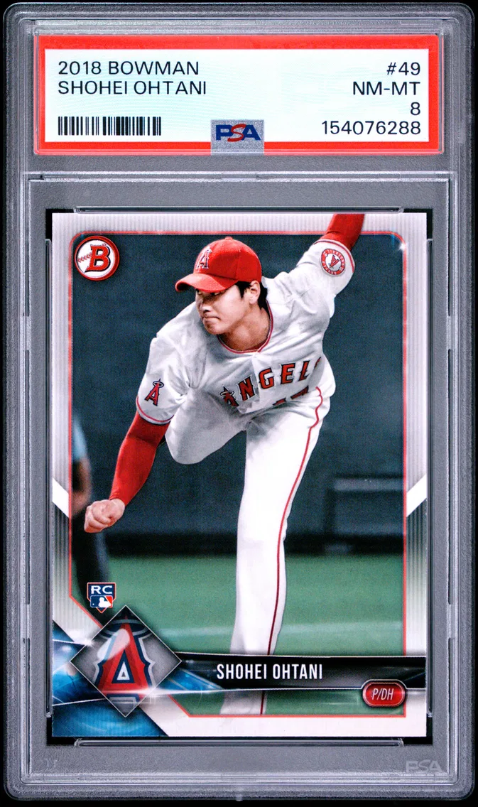 2018 #49 Shohei Ohtani PSA 8 Bowman