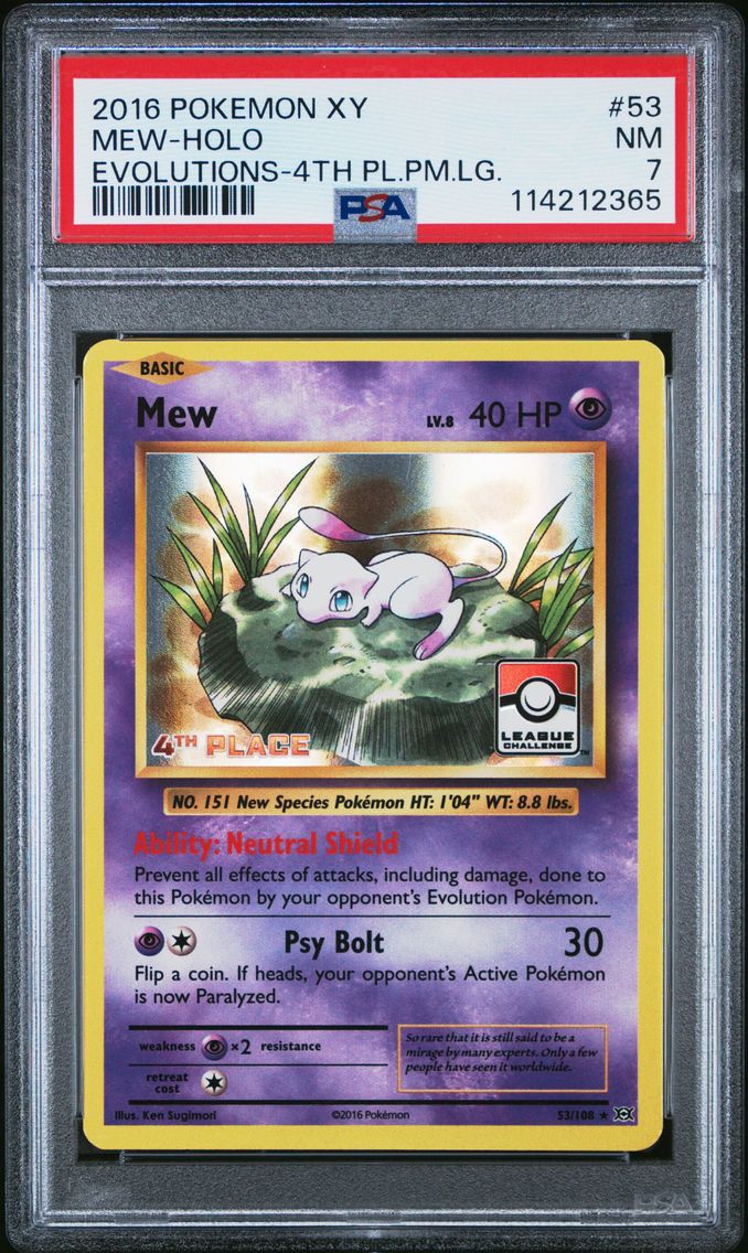 2016 #53 Mew-Holo PSA 7 XY Evolutions Pokemon