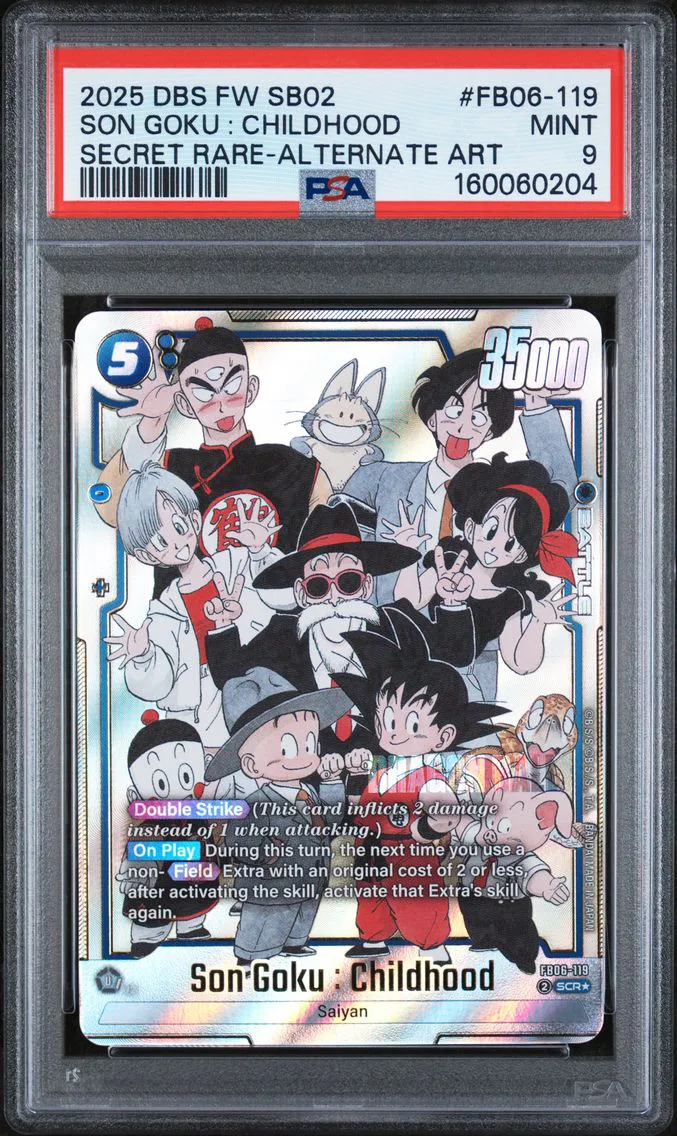 2025 #FB06-119 Son Goku : Childhood PSA 9 Dragon Ball Super Card Game Fusion World Manga Booster 02