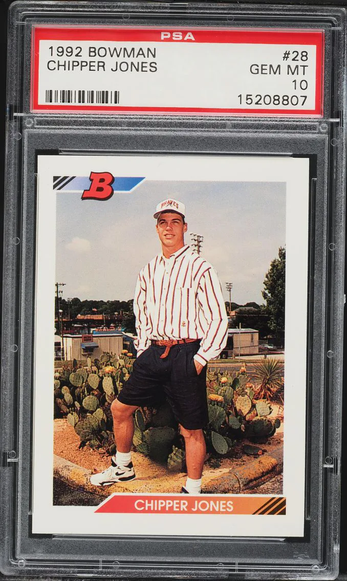 1992 #28 Chipper Jones PSA 10 Bowman Baseball
