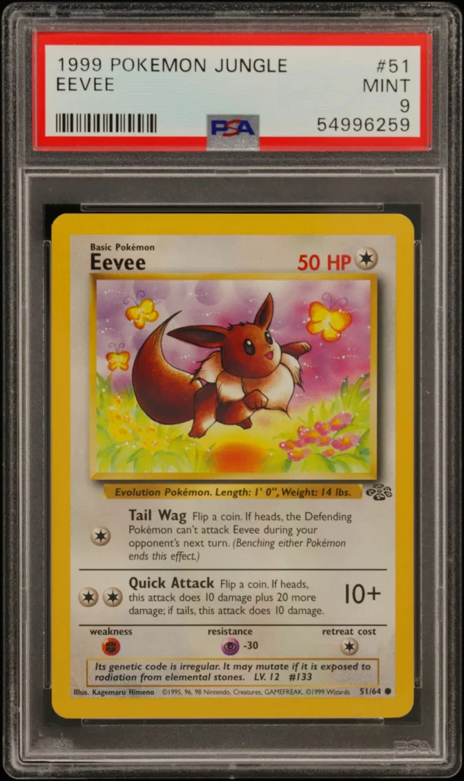 1999 #51 Eevee PSA 9 Jungle