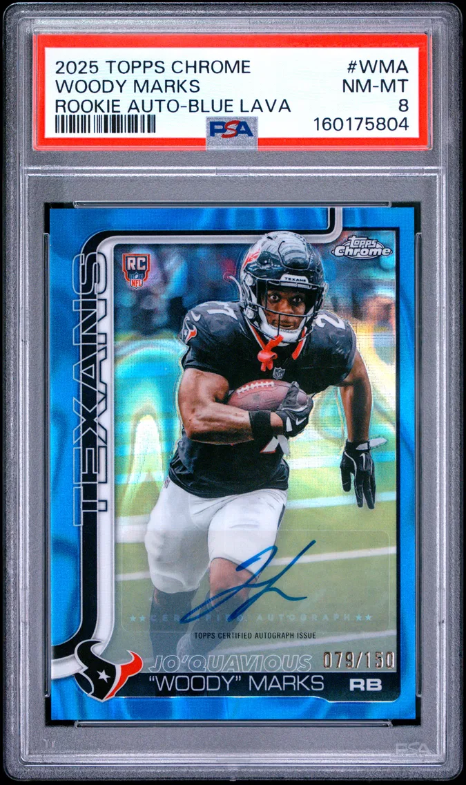 2025 #WMA Woody Marks PSA 8 Topps Chrome Rookies Autograph