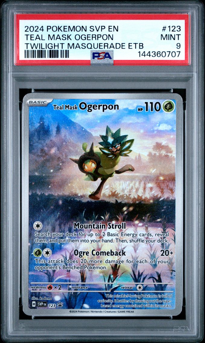 2024 #123 Teal Mask Ogerpon PSA 9 Svp EN-SV Black Star Promo