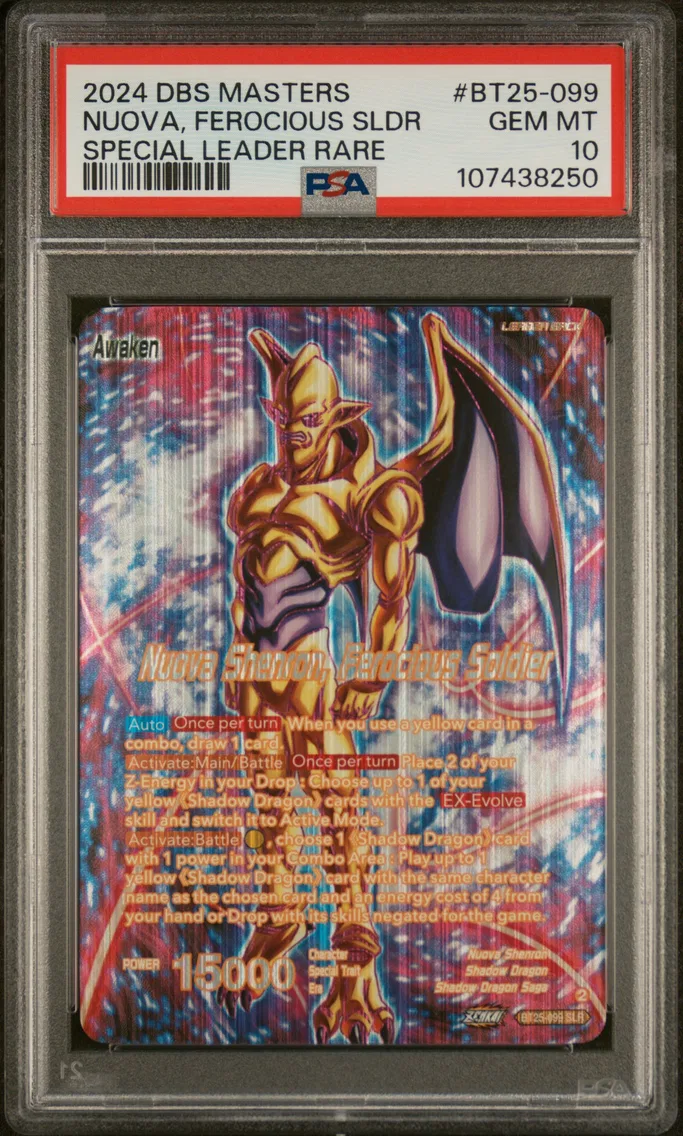 2024 #BT25-099 Four-Star Ball/Nuova Shenron, Ferocious Soldier PSA 10 Dragon Ball Super Card Game Masters Series 25 Legend of the Dragon Balls