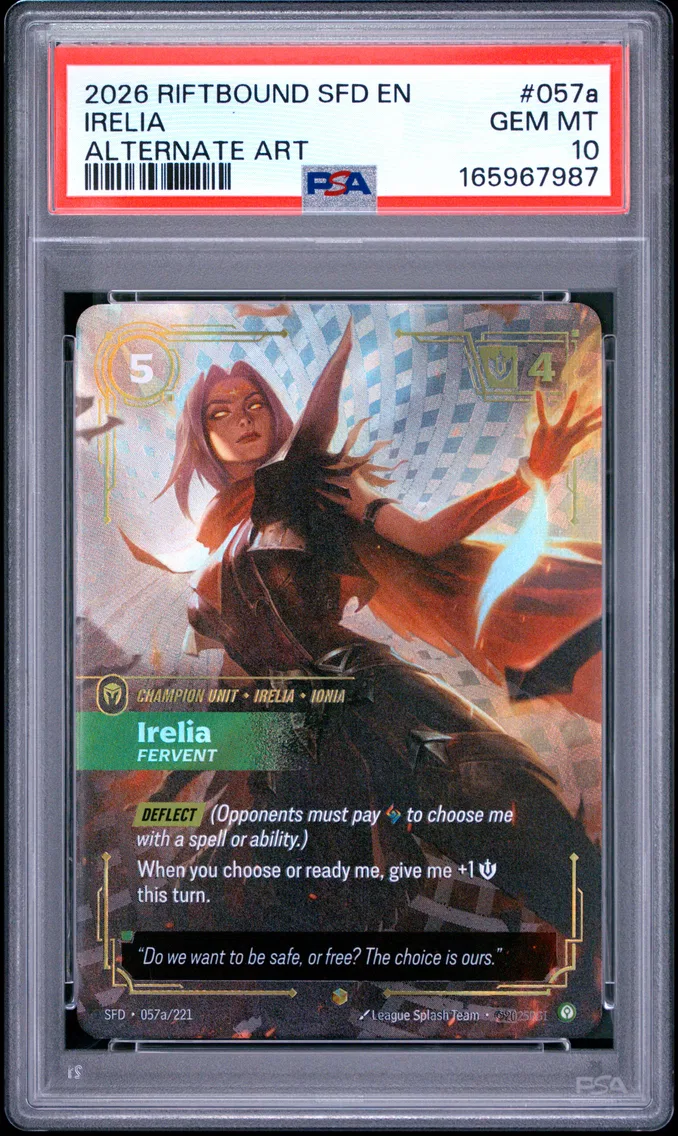 2026 #057a Irelia - Fervent PSA 10 Riftbound: League of Legends Sfd-Spiritforged