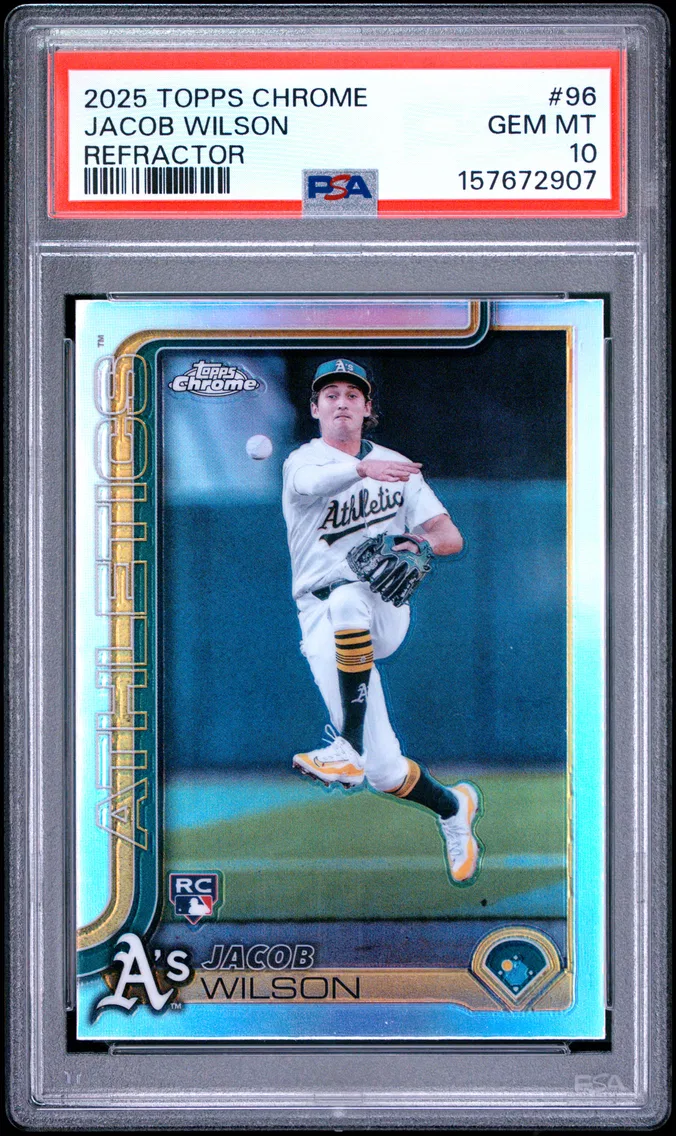 2025 #96 Jacob Wilson PSA 10 Topps Chrome